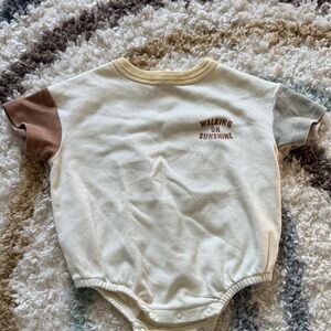 Quincy Mae Bodysuit - Cream, Brown, and Gray
